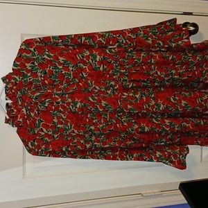 Flowered long sleeve Dress